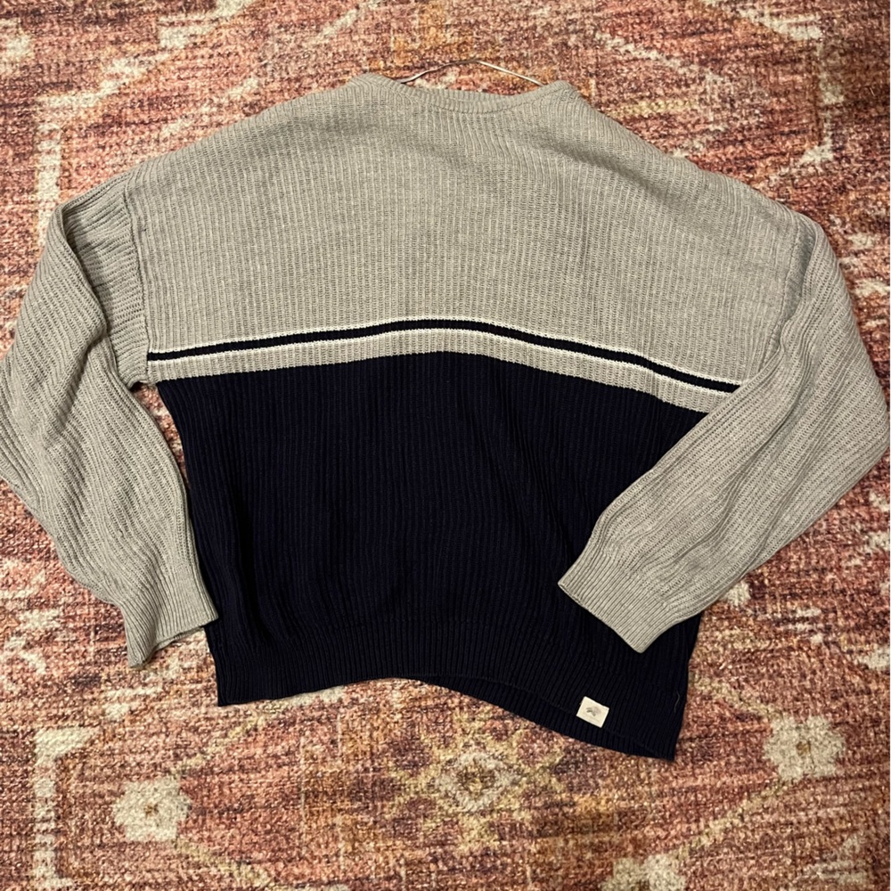 Pull and bear blue and grey sweater